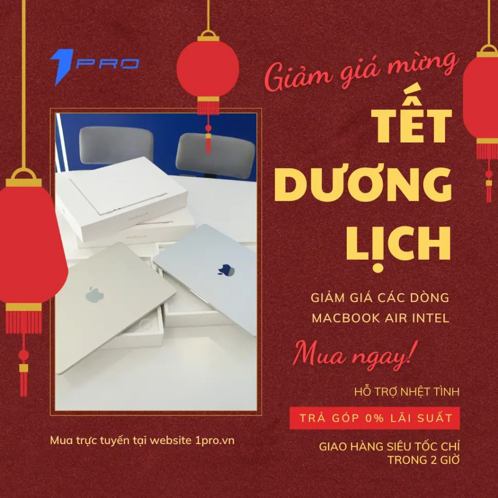 Macbook Air Intel đặt trên bàn làm việc với cảnh báo pin yếu